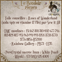 Le Boudoir rococo (PDF + Cross Stitch Saga)