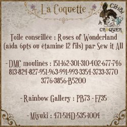 Le Boudoir rococo - La Coquette (PDF + Cross Stitch Saga)