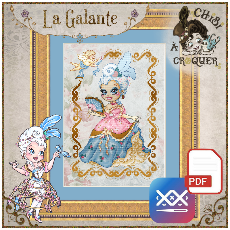 Le Boudoir rococo - La Galante (PDF + Cross Stitch Saga)