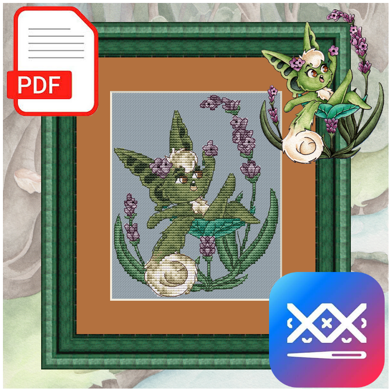 Free pattern 07/2026 - Lavender - Herborium (PDF + Cross Stitch Saga)
