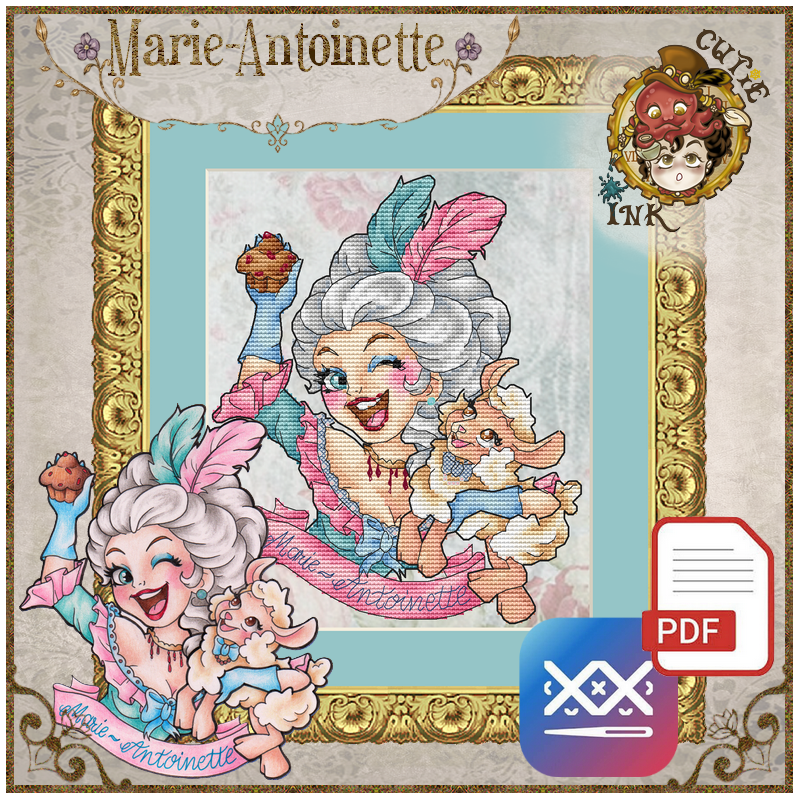 History in Chibi - Marie-Antoinette (PDF + Cross Stitch Saga)