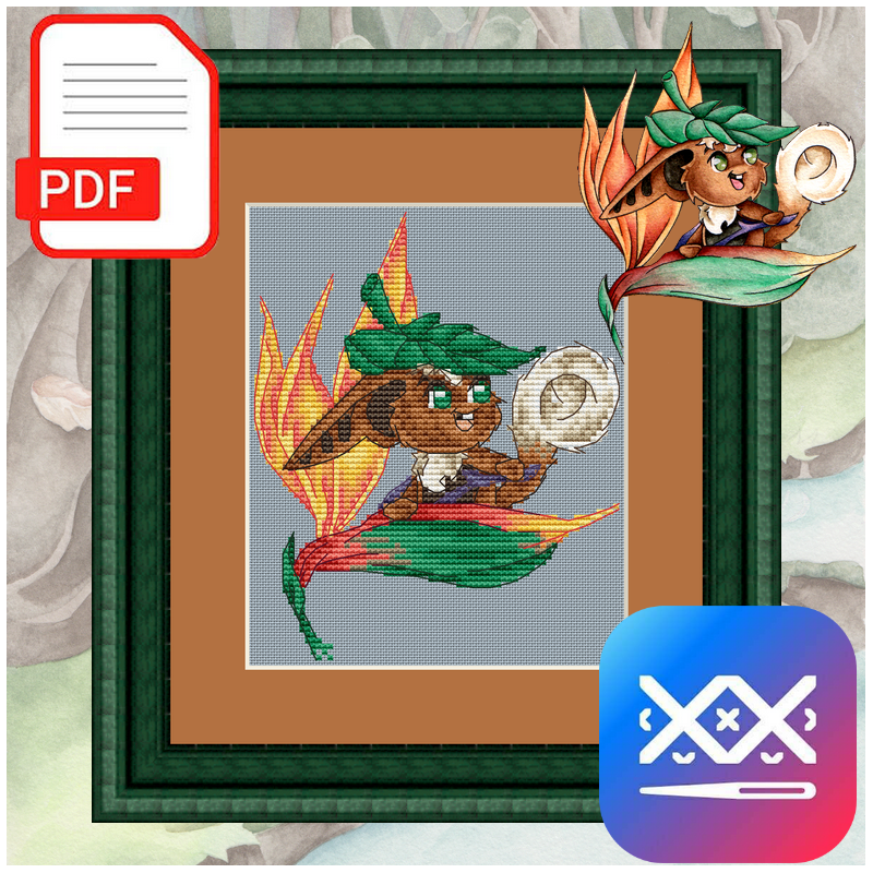 Grille gratuite 08/2026 - Oiseau de paradis - Herborium (PDF + Cross Stitch Saga)