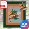 Grille gratuite 08/2026 - Oiseau de paradis - Herborium (PDF + Cross Stitch Saga)