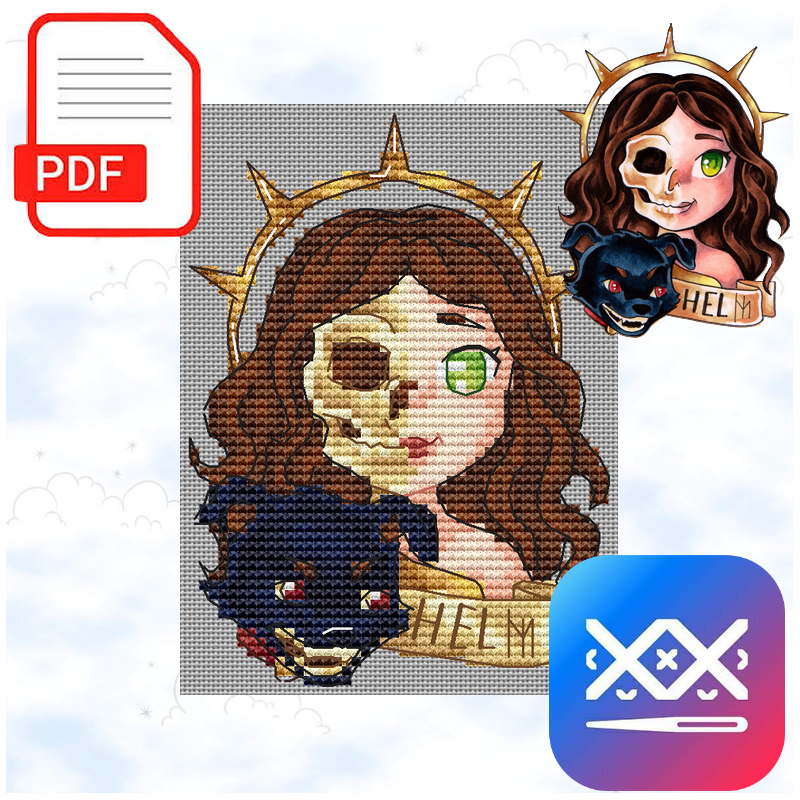 Hel - Mythical Year (PDF + Cross Stitch Saga)