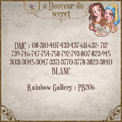La Douceur du Secret (PDF + Cross Stitch Saga)