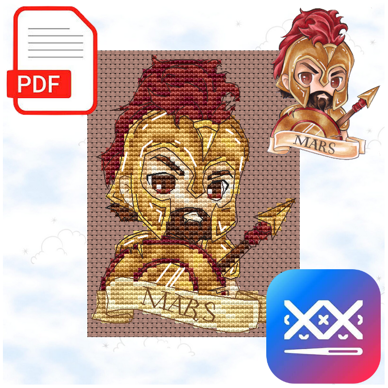 Mars - Mythical Year (PDF + Cross Stitch Saga)